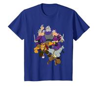 Teenage Mutant Ninja Turtles Shredder, Rock Steady and Bebop Camiseta, Niños, Azul Real, 12 años