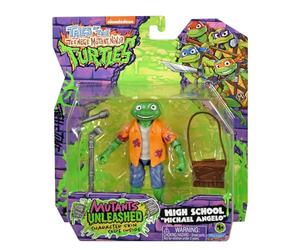 Teenage Mutant Ninja Turtles Tales of The High School - Figura de acción de Michael Angelo de 4.5 pulgadas, Mutants Unleashed Character Skin Code en el interior