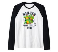 Teenage Mutant Ninja Turtles Team Turtles 1984 NYC Retro Camiseta Manga Raglan