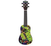 Teenage Ninja Mutant Turtles TMUK2 - Set de ukelele (diseño de las Tortugas Ninja, púa, funda y diapasón cilíndrico)