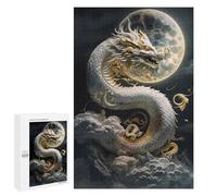 Teenagers 1000 PCS Puzzle Dragon Moon Serpent Puzzle para Adultos Juegos Divertidos Regalos de Decoración Perfecto para Amigos y Familias 1000 PCS