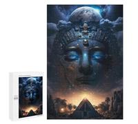 Teenagers 1000 PCS Puzzle Egyptian Pyramid Night Sky Puzzle para Adultos Juegos Divertidos Regalos de Decoración Perfecto para Amigos y Familias 1000 PCS