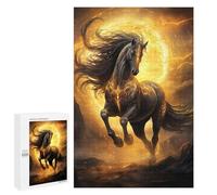 Teenagers 1000 PCS Puzzle Flaming Horse of Eternity Puzzle para Adultos Juegos Divertidos Regalos de Decoración Perfecto para Amigos y Familias 1000 PCS
