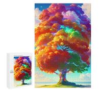 Teenagers 1000 PCS Puzzle Rainbow Tree Fantasy Puzzle para Adultos Juegos Divertidos Regalos de Decoración Perfecto para Amigos y Familias 1000 PCS