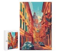 Teenagers 1000 PCS Puzzles Bologna Street in Italy Puzzles Para Adultos Juegos de Relajación Mejoran La Memoria Actividades Divertidas En Casa 1000 PCS