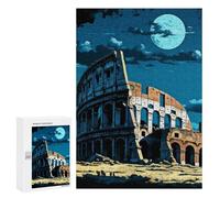Teenagers 300 PCS Puzzle Coliseo Under Moonlight -1 Puzzle para Adultos Juegos Divertidos Regalos de Decoración Perfecto para Amigos y Familias 300 PCS