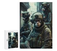 Teenagers 300 PCS Puzzle Monkey Soldiers in Action Puzzle para Adultos Juegos Divertidos Regalos de Decoración Perfecto para Amigos y Familias 300 PCS