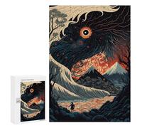 Teenagers 300 PCS Puzzle Monster Tsunami Volcano Cityscape Puzzle para adultos Juegos Divertidos Regalos de decoración perfectos para amigos y familiares 300 PCS