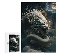 Teenagers 300 PCS Puzzle Serene Celestial Dragon Puzzle para Adultos Juegos Divertidos Regalos de Decoración Perfecto para Amigos y Familias 300 PCS