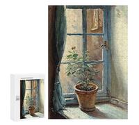 Teenagers 300 PCS Puzzle Ventana con Planta Potted Puzzle para Adultos Juegos Divertidos Regalos de Decoración Perfecto para Amigos y Familias 300 PCS