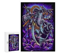 Teenagers 300 PCS Puzzle Vibrante Elephant Deity Artwork Puzzle para Adultos Juegos Divertidos Regalos de Decoración Perfecto para Amigos y Familias 300 PCS