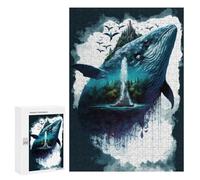 Teenagers 300 PCS Puzzle Whale Island Fantasy-1 Puzzle para Adultos Juegos Divertidos Regalos de Decoración Perfecto para Amigos y Familias 300 PCS