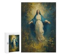 Teenagers 300 PCS Puzzles Ascension of Mary Painting Puzzles Para Adultos Juegos de Relajación Mejoran La Memoria Actividades Divertidas En Casa 300 PCS