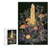 Teenagers 300 PCS Puzzles Naturecore Crystal Forest Puzzles Para Adultos Juegos de Relajación Mejoran La Memoria Actividades Divertidas En Casa 300 PCS