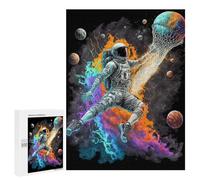Teenagers 500 PCS Puzzle Astronauta Oscuro en Espacio Puzzle para Adultos Juegos Divertidos Regalos de Decoración Perfecto para Amigos y Familias 500 PCS