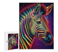 Teenagers 500 PCS Puzzle Colorful Zebra Retrait -1 Puzzle para Adultos Juegos Divertidos Regalos de Decoración Perfecto para Amigos y Familias 500 PCS
