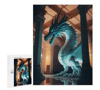 Teenagers 500 PCS Puzzle Dragon Statue in Grand Hall Puzzle para Adultos Juegos Divertidos Regalos de Decoración Perfecto para Amigos y Familias 500 PCS