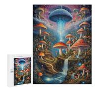 Teenagers 500 PCS Puzzle Mushroom Fantasy Landscape-2 Puzzle para Adultos Juegos Divertidos Regalos de Decoración Perfecto para Amigos y Familias 500 PCS