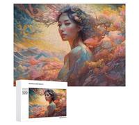 Teenagerss Puzzles - Rompecabezas de 500 piezas de rompecabezas de fantasía floral para adultos, análisis de juegos prácticos y lógica, cumpleaños y regalos únicos, 500 piezas