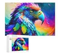 Teenagerss - Rompecabezas de 1000 piezas con impresión artística de águila colorida para adultos, juegos familiares, regalo de cumpleaños, diversión en actividades en casa, 1000 piezas