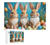 Teenagerss - Rompecabezas de 1000 piezas de conejito de Pascua con huevos para adultos, juegos familiares, regalo de cumpleaños, diversión en actividades en casa, 1000 piezas
