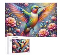 Teenagerss - Rompecabezas de 1000 piezas de rompecabezas coloridos de colibrí para adultos, juegos familiares, regalo de cumpleaños, diversión en actividades en casa, 1000 piezas