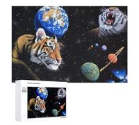 Teenagerss - Rompecabezas de 1000 piezas para adultos, diseño de tigre espacial, planeta, juegos relajantes, mejora la memoria, actividades divertidas en casa, 1000 piezas