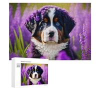 Teenagerss - Rompecabezas de 300 piezas adorable cachorro en campo de lavanda, para adultos, juegos familiares, regalo de cumpleaños, diversión en actividades en casa, 300 piezas