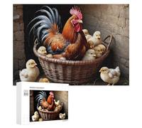 Teenagerss - Rompecabezas de 300 piezas, cesta acogedora con pollos, para adultos, juegos familiares, regalo de cumpleaños, diversión en actividades en casa, 300 piezas