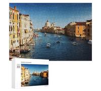 Teenagerss - Rompecabezas de 300 piezas con diseño de barcos del canal de Venecia, Italia, 2 sierras de calar, para adultos, juegos familiares, regalo de cumpleaños, diversión en casa, 300 piezas