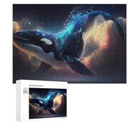 Teenagerss - Rompecabezas de 300 piezas de ballena en el espacio para adultos, juegos relajantes, mejora la memoria, actividades divertidas en casa, 300 piezas