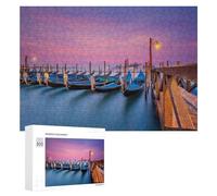 Teenagerss - Rompecabezas de 300 piezas de góndolas de Venecia al atardecer para adultos, juegos familiares, regalo de cumpleaños, diversión en actividades en casa, 300 piezas
