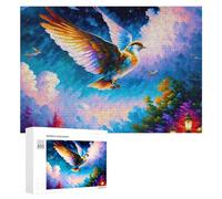 Teenagerss - Rompecabezas de 300 piezas de rompecabezas colorido de fantasía con pájaros para adultos, juegos relajantes, mejora la memoria, actividades divertidas en casa, 300 piezas