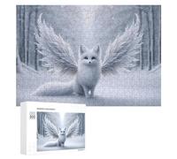 Teenagerss - Rompecabezas de 300 piezas de rompecabezas de ángel de nieve en bosque de invierno para adultos, juegos familiares, regalo de cumpleaños, diversión en actividades en casa, 300 piezas