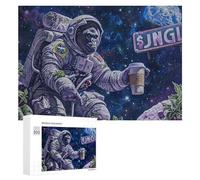 Teenagerss - Rompecabezas de 300 piezas de rompecabezas de café de la selva en el espacio para adultos, juegos familiares, regalo de cumpleaños, diversión en actividades en casa, 300 piezas