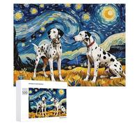 Teenagerss - Rompecabezas de 500 piezas con pintura de cielo nocturno dálmata para adultos, juegos relajantes, mejora la memoria, actividades divertidas en casa, 500 piezas