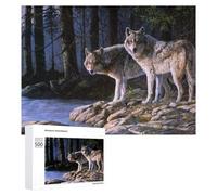 Teenagerss - Rompecabezas de 500 piezas de lobo por The River para adultos, juegos familiares, regalo de cumpleaños, diversión en actividades en casa, 500 piezas
