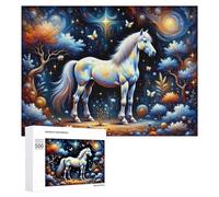 Teenagerss - Rompecabezas de 500 piezas de rompecabezas mágico de fantasía con escena de caballo para adultos, juegos familiares, regalo de cumpleaños, diversión en actividades en casa, 500 piezas