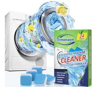 Teenanseen Tabletas limpiadoras de lavadora, cargador frontal de limpieza profunda y lavadora de carga superior, incluyendo HE, 24 piezas de limpiador de lavadora de grado profesional desodorizante