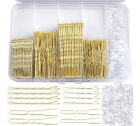Teenitor 300 horquillas rubias, 100 horquillas para el cabello rubio, 100 horquillas para el pelo para mujer, kit de 100 bandas para el pelo, horquillas rubias para moños de 2 pulgadas, 2.36 pulgadas,