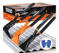 TEENO 3 Piezas Juego de Doblar Chapa 3 Piezas, 0°, 45° Y 90°, 60 Mm de Ancho, Acero Al Carbono Pulido Negro, Alicates Plegables con un par de Guantes, Adecuado Para Bricolaje