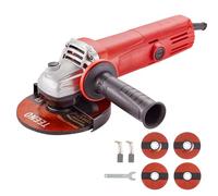 TEENO Amoladora Angular 125 MM 1000W, Radial Pequeña 12000 rpm,de Desbarbado/Corte:125 mm 4 piezas, Amoladora Pequeña Funda protectora y asa lateral, Para Corte y Rectificado de Metales