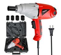 TEENO Atornillador de impacto 1010 W, 450N.m, taladro atornillado pistola de impacto con cable 200 cm, neumático de alta potencia de 1/2"，Suministrada en caja con 4 vasos (17, 19, 21，22 mm)