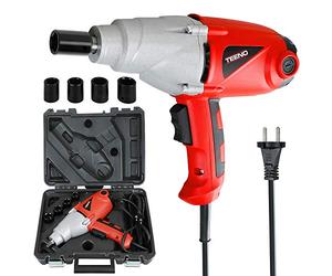 TEENO Atornillador de impacto 1010 W, 450N.m, taladro atornillado pistola de impacto con cable 200 cm, neumático de alta potencia de 1/2"，Suministrada en caja con 4 vasos (17, 19, 21，22 mm)