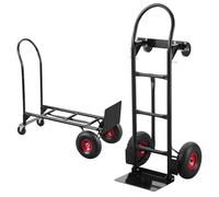 TEENO Carretilla Plegable | Carretilla Multifuncional 2 en 1 | Carretilla Plegable y Carro con Ruedas | hasta 350 KG | Transformable | Transporte Fácil para Equipaje, Almacenes, Compras y Industrial