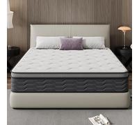 TEENO Colchón 150x190 | Altura 27 cm | Colchón Viscoelástico | Firmeza Media-Alta | Núcleo de Muelle Ensacado | Cama Doble | Transpirable | Antibacterias | Hipoalergénico