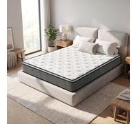 TEENO Colchón 150x190 | Altura 27 cm | Colchón Viscoelástico | Firmeza Media-Alta | Núcleo de Muelle Ensacado | Cama Doble | Transpirable | Antibacterias | Hipoalergénico