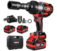 TEENO Llave de Impacto Inalámbrica 3/4 Pulgadas Brushless, Par Máximo 1600 N·m, Incluye 2 Baterías 4.0Ah, Cabeza Giratoria 90° y Base Giratoria 180°, con Adaptador 3/4" a 1/2" y Casquillo 34mm