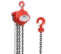 TEENO Polipasto de Cadena Manual,Capacidad de Elevación 1T,Altura de Elevación 6 Metros,Freno de Doble trinquete Actualizado,Cadena de Acero Manganeso G80,Ideal para Todas las Necesidades de Elevación