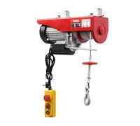 TEENO Polipasto Eléctrico de Cable Capacidad de 600 kg,Torno de Cable de 12 m, Elevador Electrico 1200 W, 12 m/min, Polipasto de Cable eléctrico para Garaje, Tienda de Automóviles, Elevador de Techo
